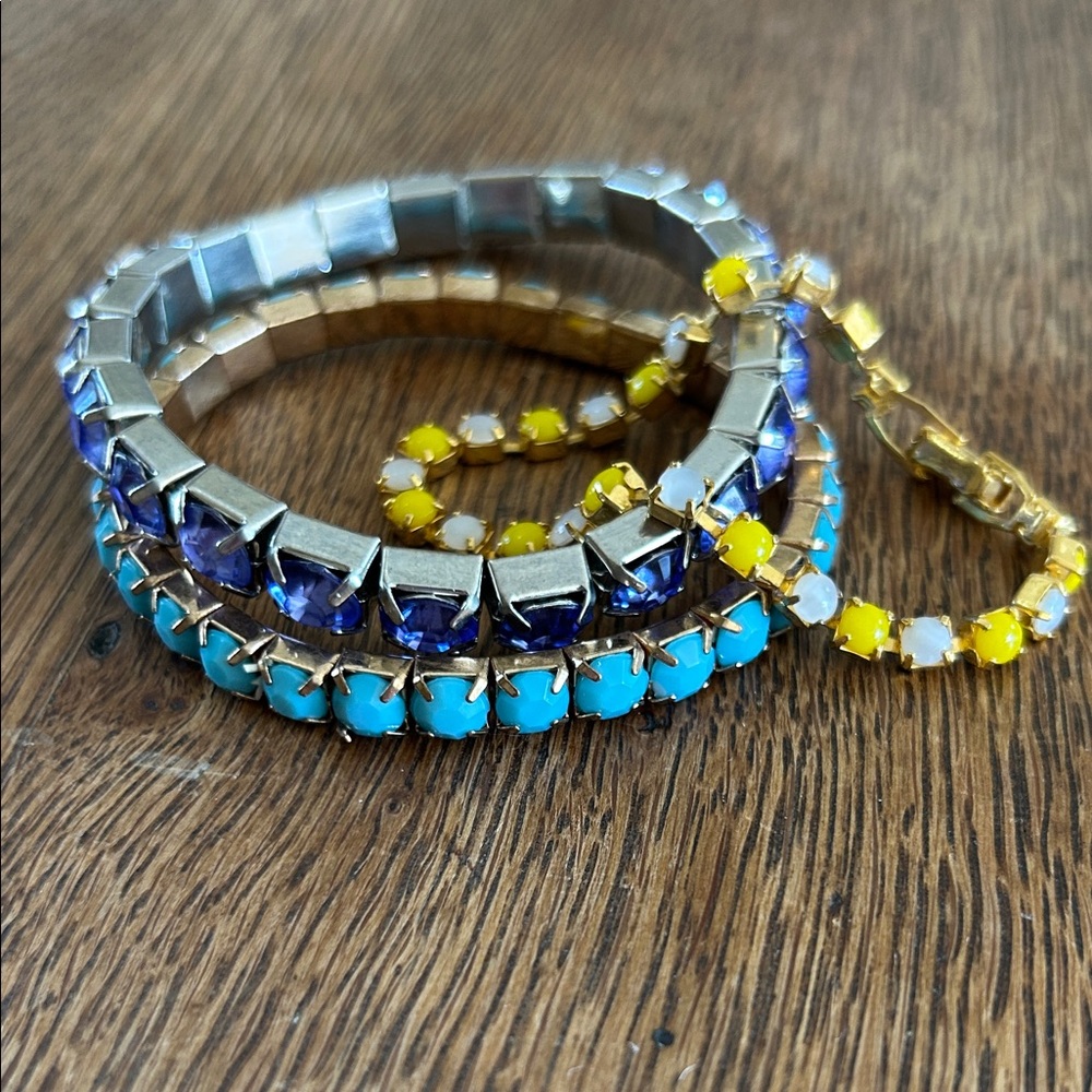 Elegant Multi-Color Stone Bracelet Set